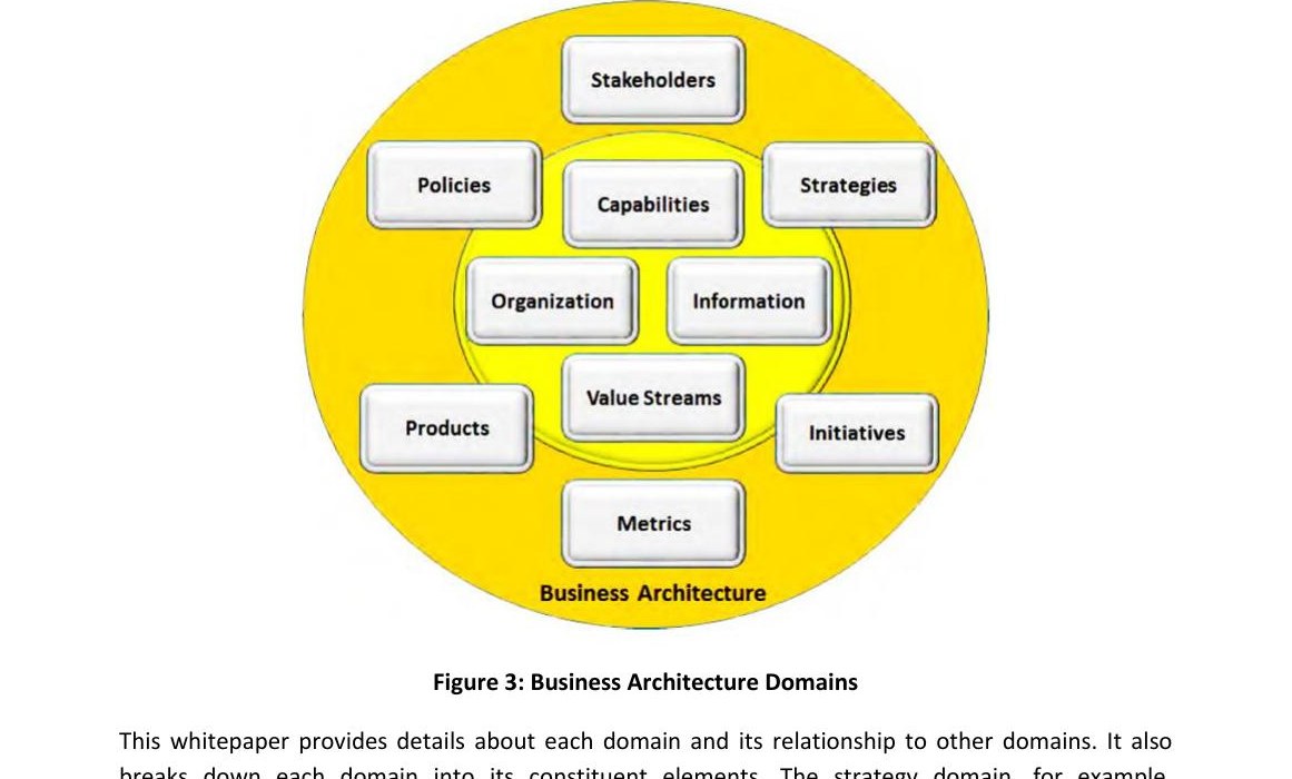 The 10 business architecture domains by the Business Architecture Guild®